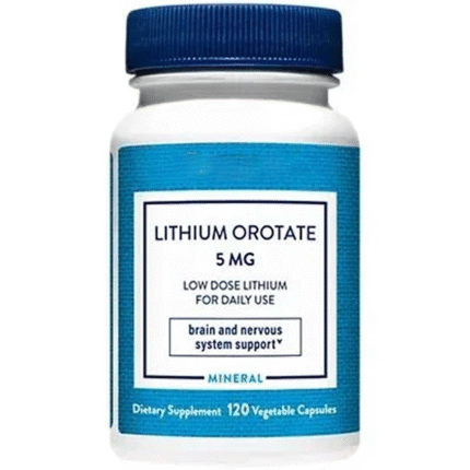 Lithium Orotate – Brain & Nervous System Support – 5 MG (120 Capsules)
