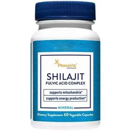 Shilajit Fulvic Acid Complex with PrimaVie – Supports Mitochondria & Energy Production (60 Capsules)