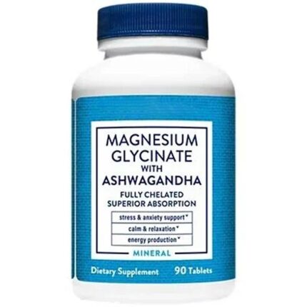 Magnesium Glycinate with Ashwagandha (90 Tablets)