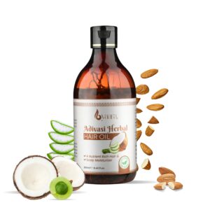 VitaminHubs Adivasi Herbal Hair Oil 250 ml | Natural Hair Care | Nourishment for Dry Hair & Healthy-Looking Hair