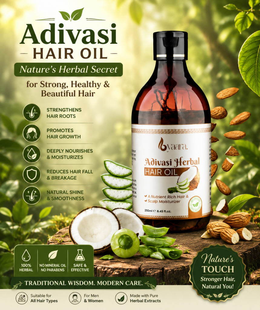 Adivasi Hair Oil – Nature’s Herbal Secret for Strong, Healthy & Beautiful Hair